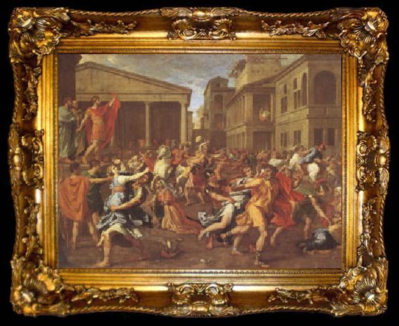 framed  Nicolas Poussin The Rape of the Sabines (mk05), ta009-2